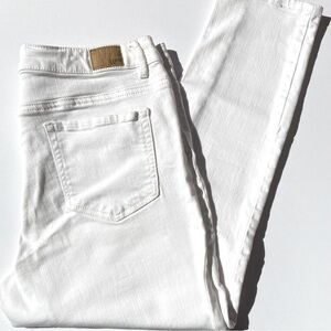 ROEBUCK & CO. 1893 White Denim Jegging Crop Jeans Stretch 5 Pocket Size 12